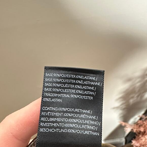 ANTHROPOLOGIE x MAEVE Colette Metallic Vegan Leather Crop Wide-Leg Pant Gold 3H8 - Picture 5 of 5